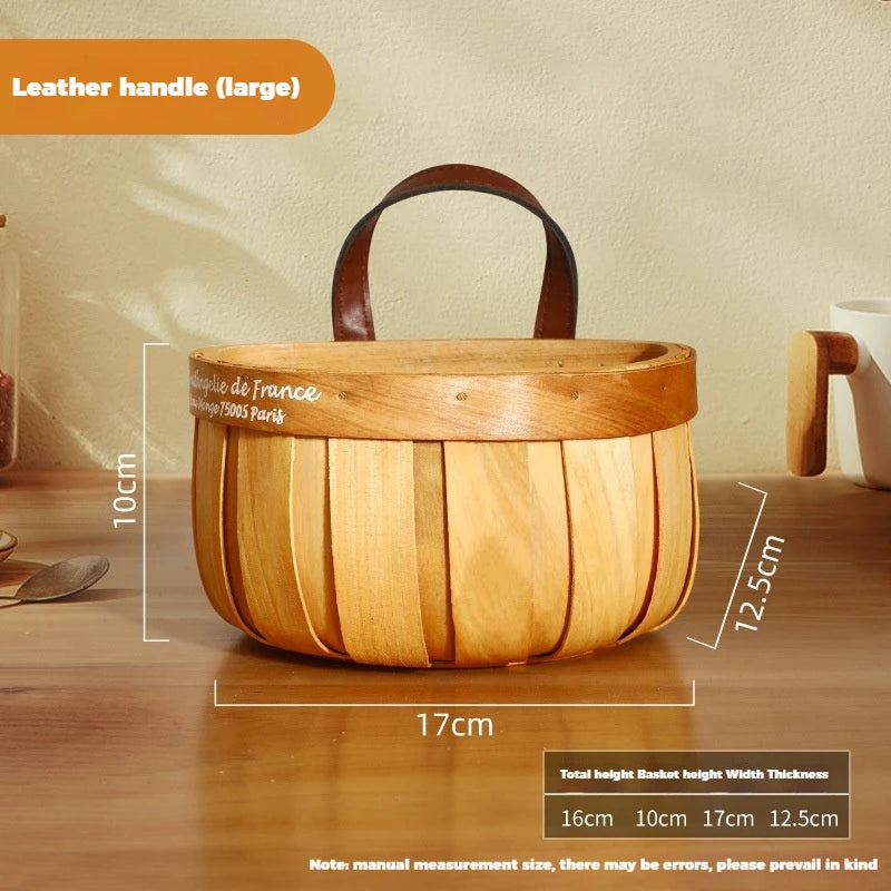 Kitchen Organizer Basket for Ginger Garlic and Onion Storage, Wall Hanging, Cute Small Basket, Storage Box - vue 9 sur 9