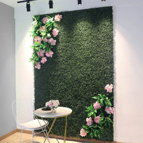 Custom Size Artificial Plant Wall Lawn, Green Plant Background Wall, Home Garden, Wedding Decoration, Plastic Lawn - vue 10 sur 18