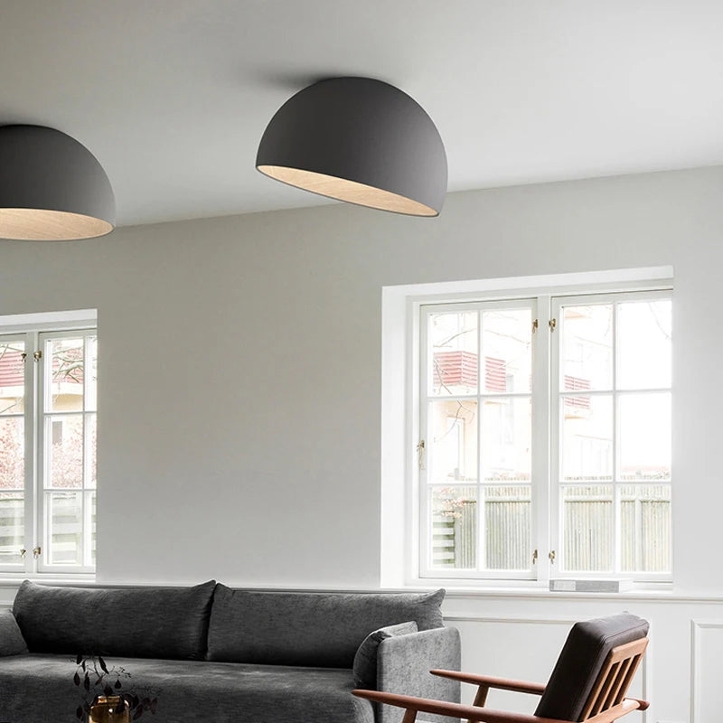 plafonnier led rond style nordique moderne simple décoratif - vue 4 sur 15