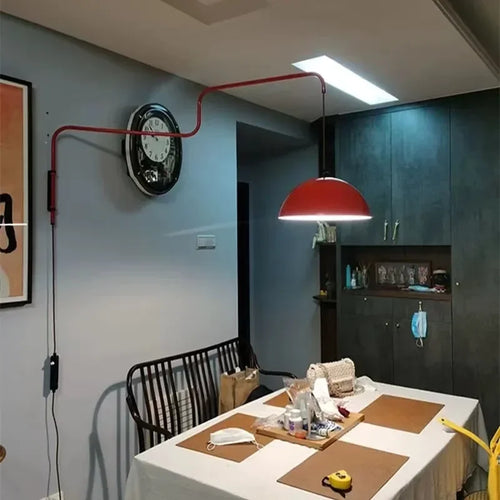 applique murale rotative design en fer luxe rétractable - vue 6 sur 8