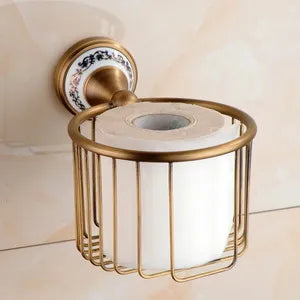 ensembles daccessoires en laiton massif pour salle de bain rétro - vue 5 sur 20