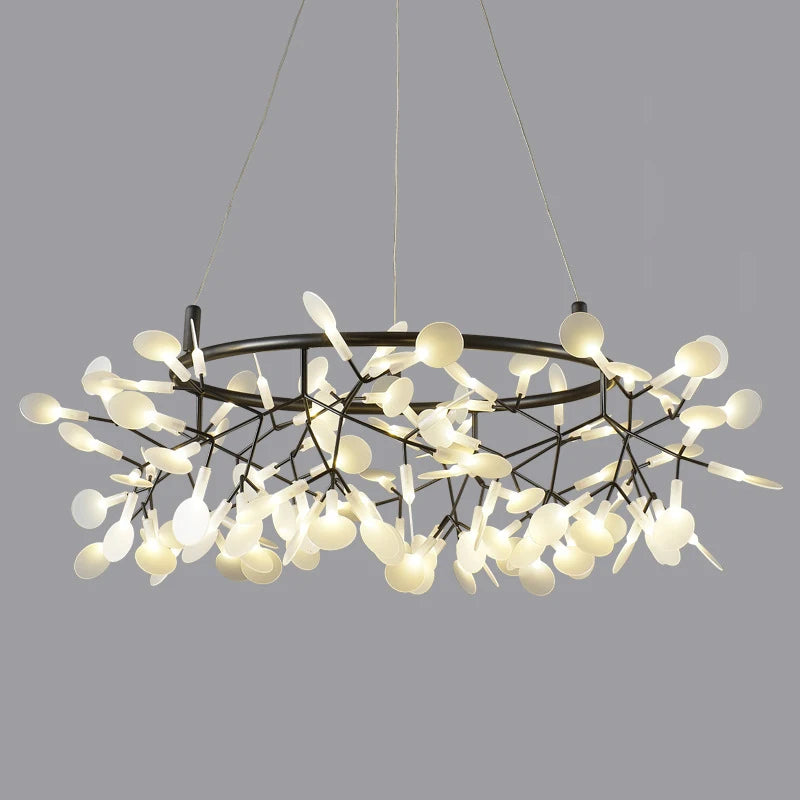 lustre créatif en acier inoxydable et acrylique pour décoration intérieure - vue 5 sur 18