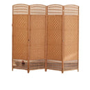 Rattan Baffle Screen, Antique Straw Handmade Living Room Partition Entrance Folding Screen, Restaurant Indoor Classical Screen