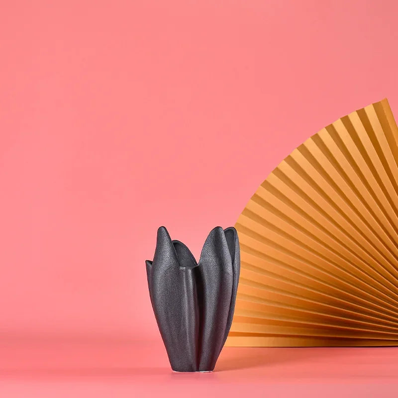 vase en céramique artisanat pour arrangements floraux décoratifs - vue 5 sur 7