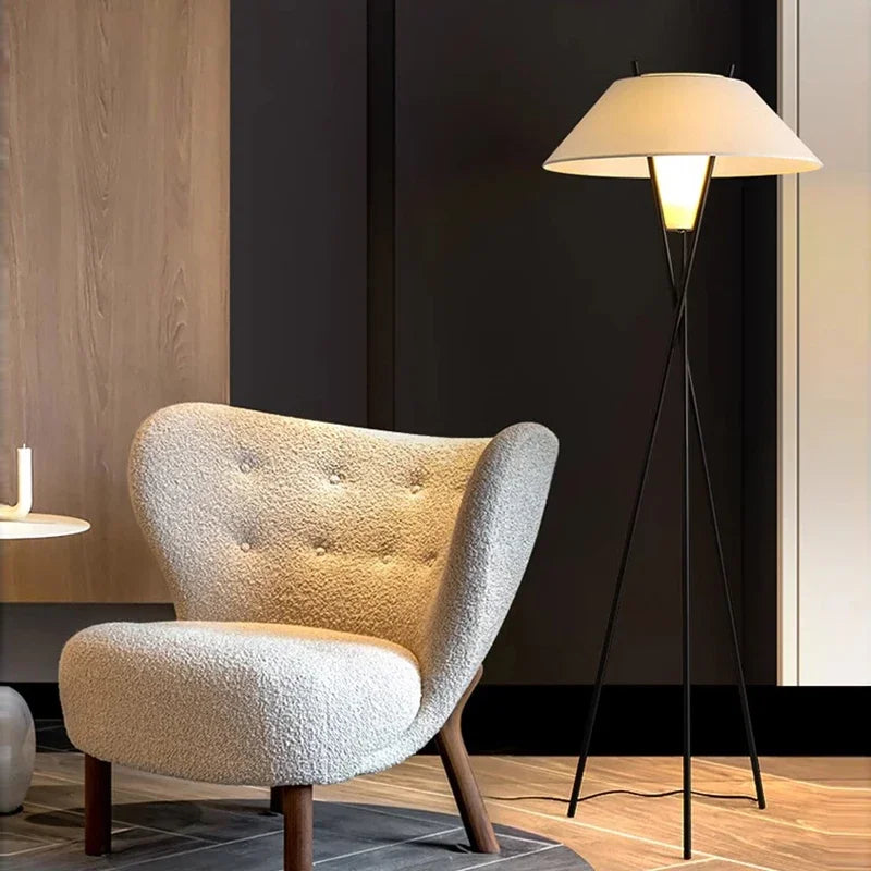 lampadaire led moderne avec interrupteur au pied pour décoration maison - vue 5 sur 7