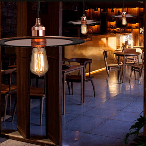 suspension luminaire ufo vintage créative pour restaurant et café