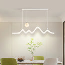 Modern minimalist nordic design moon-shaped chandelier