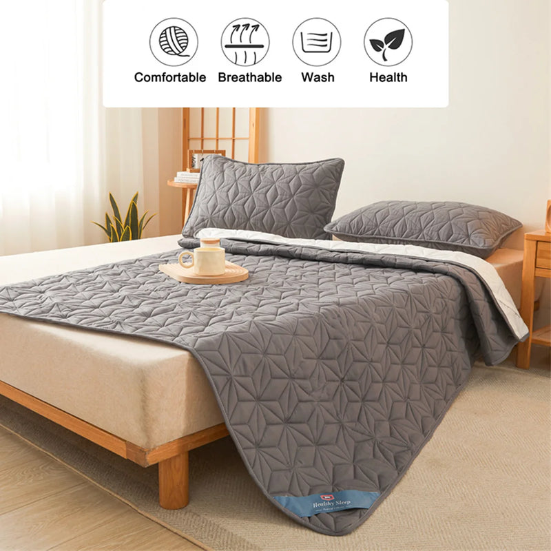 surmatelas imperméable matelassé avec bande élastique pour lit simple double