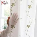 Voilage brodé floral style champetre pour salon chambre