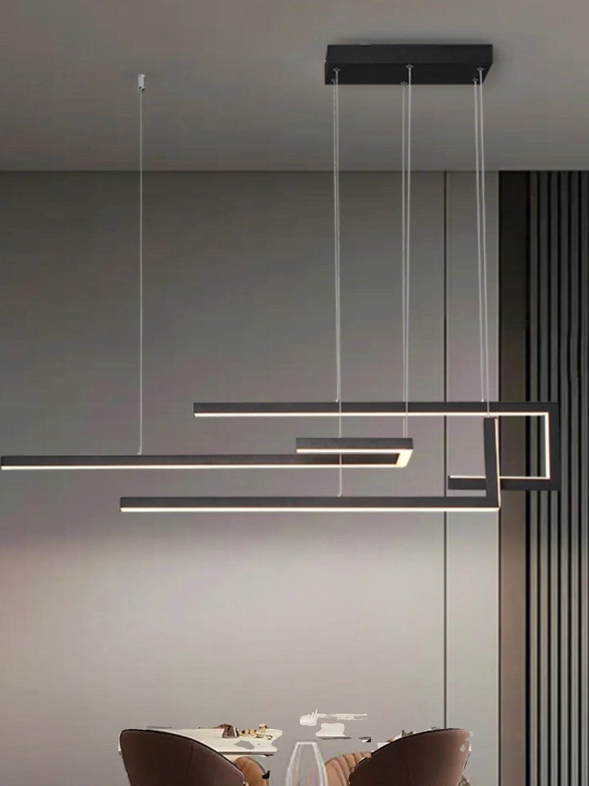 Modern minimalist nordic creative decorative LED chandelier - vue 4 sur 8