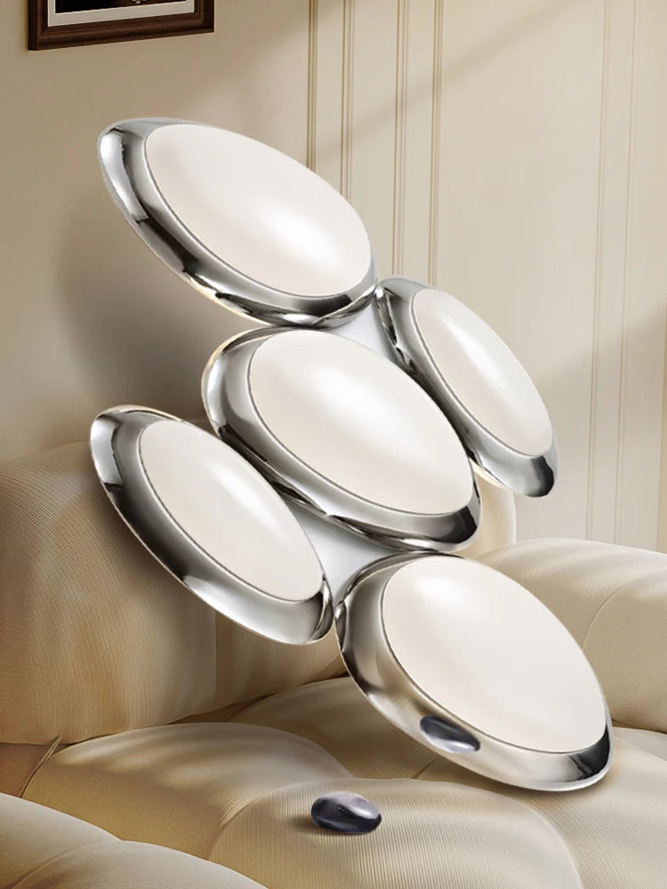 plafonnier led intelligent design moderne forme galets - vue 4 sur 9