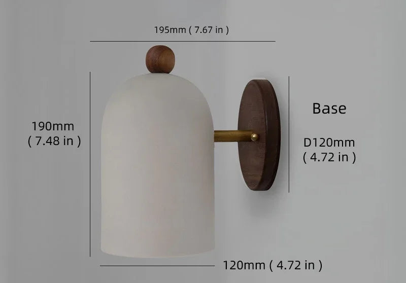 2024 Walnut Wood Iron, Simple Modern Wabi-sabi style, Wall Sconce for Bedroom, Bedside, Living, Dining Room, Corridor Aisle - vue 8 sur 10