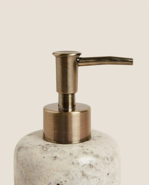 distributeur rechargeable en marbre pour lotions et savon - vue 5 sur 7