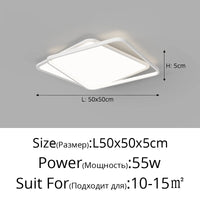 Minimalist LED ceiling light for cosy indoor lighting
