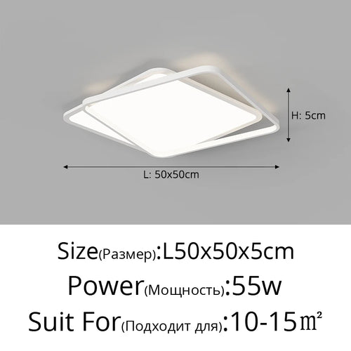 Minimalist LED ceiling light for cosy indoor lighting
