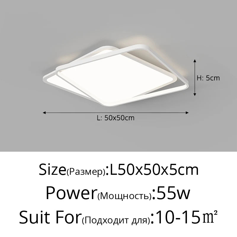 Minimalist LED ceiling light for cosy indoor lighting
