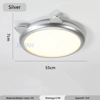 plafonnier dessin animé chaton spectre complet luminaires argent