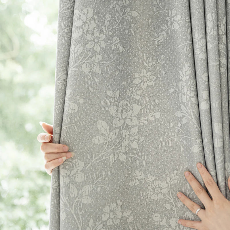 Rideau occultant thermique à motif floral salon chambre