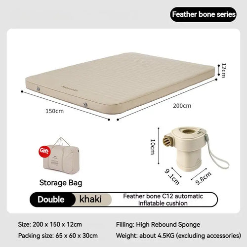 matelas gonflable portable pour camping et pique-nique familial