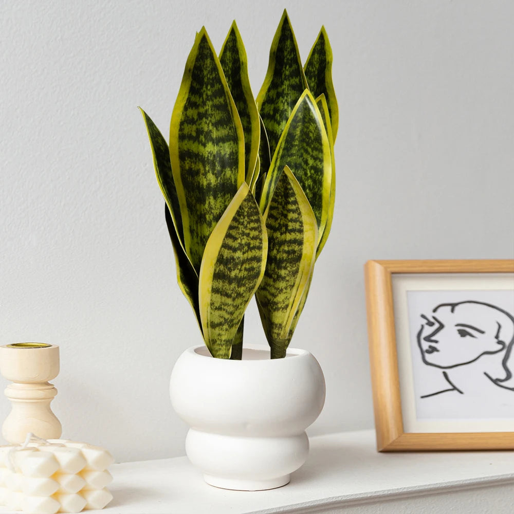 plantes artificielles succulentes en plastique pour décoration intérieure - vue 4 sur 12