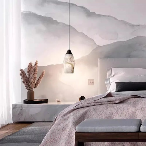 lustre led suspendu collection marbre vintage rétro