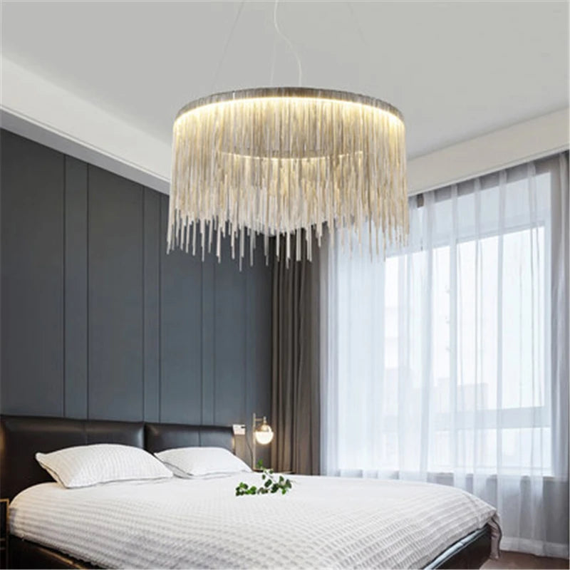 lustre led postmoderne en aluminium style nordique pour espaces créatifs - vue 4 sur 15