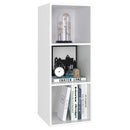 Getone Small Bookcase, White Bookshelf, 3 Cubes Storage Unit, Living Room Bookcase Wooden 30x30x80cm