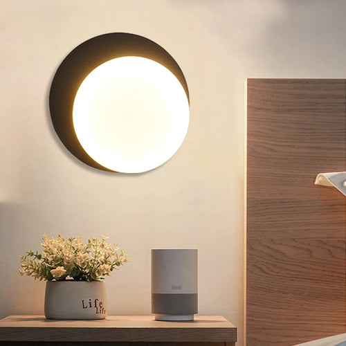 Applique murale ronde créative pour chambre à coucher - vue 5 sur 12