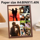 Personalized wooden photo frames, custom photo frame ornaments, simple holiday gifts indoors, commemorate precious memories