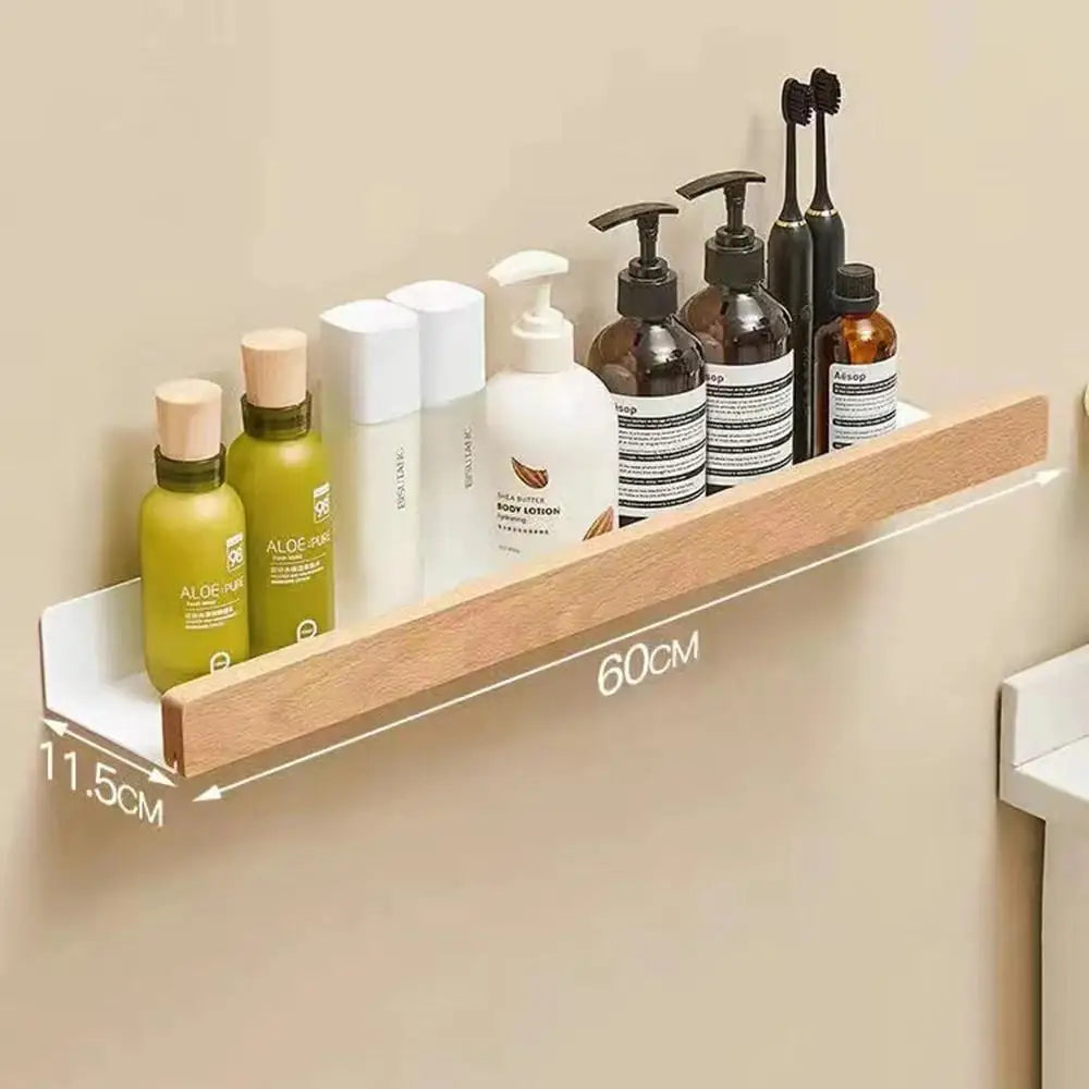 étagère en hêtre étanche pour rangement cuisine et salle de bain - vue 18 sur 20