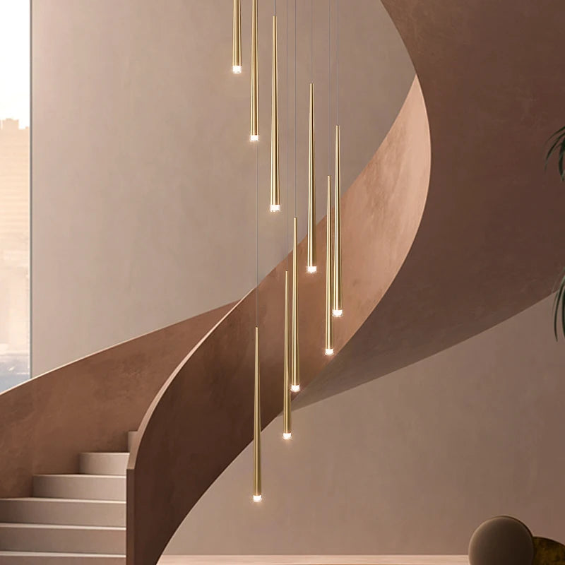 suspension rotative moderne pour escalier duplex hôtel villa - vue 5 sur 22
