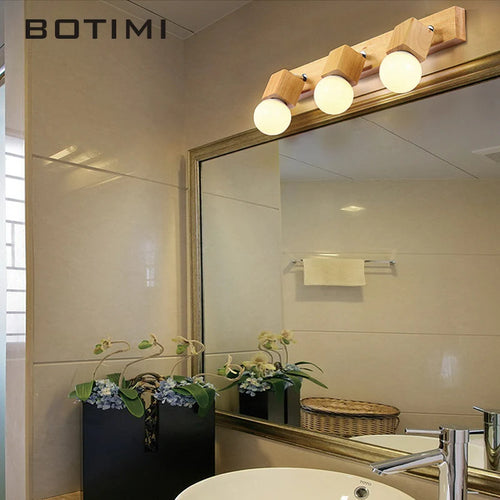Applique murale en bois massif ajustable hôtel miroir - vue 5 sur 10