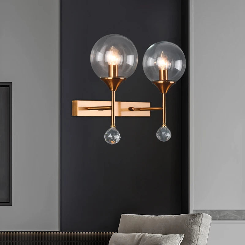 applique murale en cristal design moderne pour éclairage intérieur - vue 6 sur 12