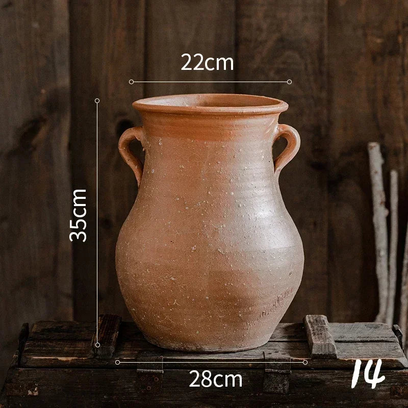 jardinières en poterie rustiques pour décoration intérieure et extérieure - vue 16 sur 25