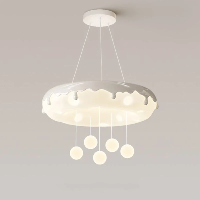 52cm Donuts Pendant Lamp With Remote Control Dimming Children's Room Bubble Ball Chandelier Light Kids Nursery Bedroom Lamp LED - vue 2 sur 12