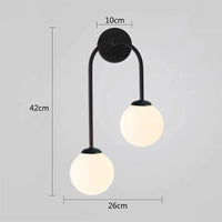 applique murale led boule verre intérieure moderne