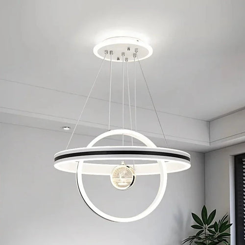 Lustre circulaire de luxe en cristal d'élan pour Restaurant - vue 4 sur 4