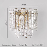 applique murale moderne vintage en cristal pour intérieur design