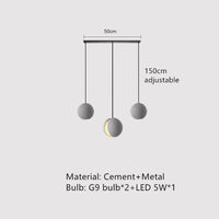 suspension ronde en ciment style vintage pour intérieur