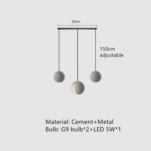 Round cement pendant light vintage style for interiors