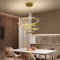 Minimalist open ring LED chandelier