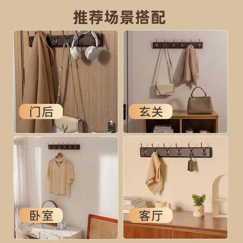 cintres en noyer noir pour rangement et décoration murale - vue 3 sur 11
