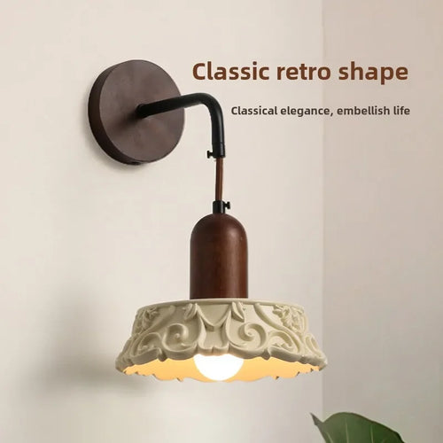 applique murale nordique en bois rétro pour décoration intérieure - vue 3 sur 7