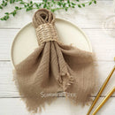 Serviette de table gaze coton style rustique reutilisable