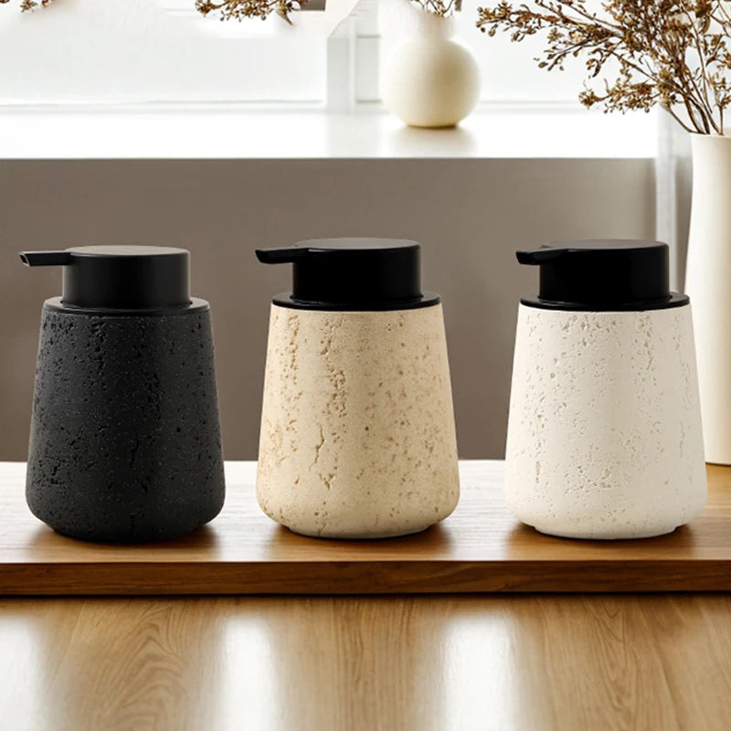 bouteille de désinfectant en marbre wabi-sabi pour maison décoration pratique - vue 3 sur 8