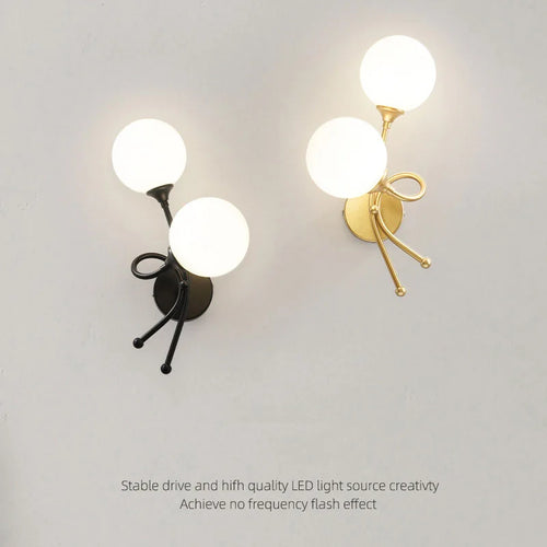 applique murale led avec boule de verre pour intérieur