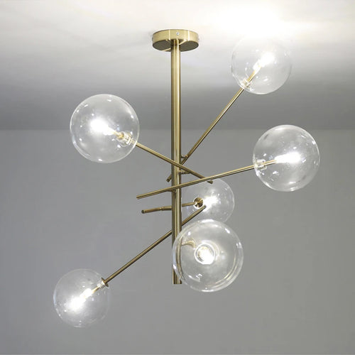 lustre winfordo globe led suspendu avec bulles de verre pour décoration