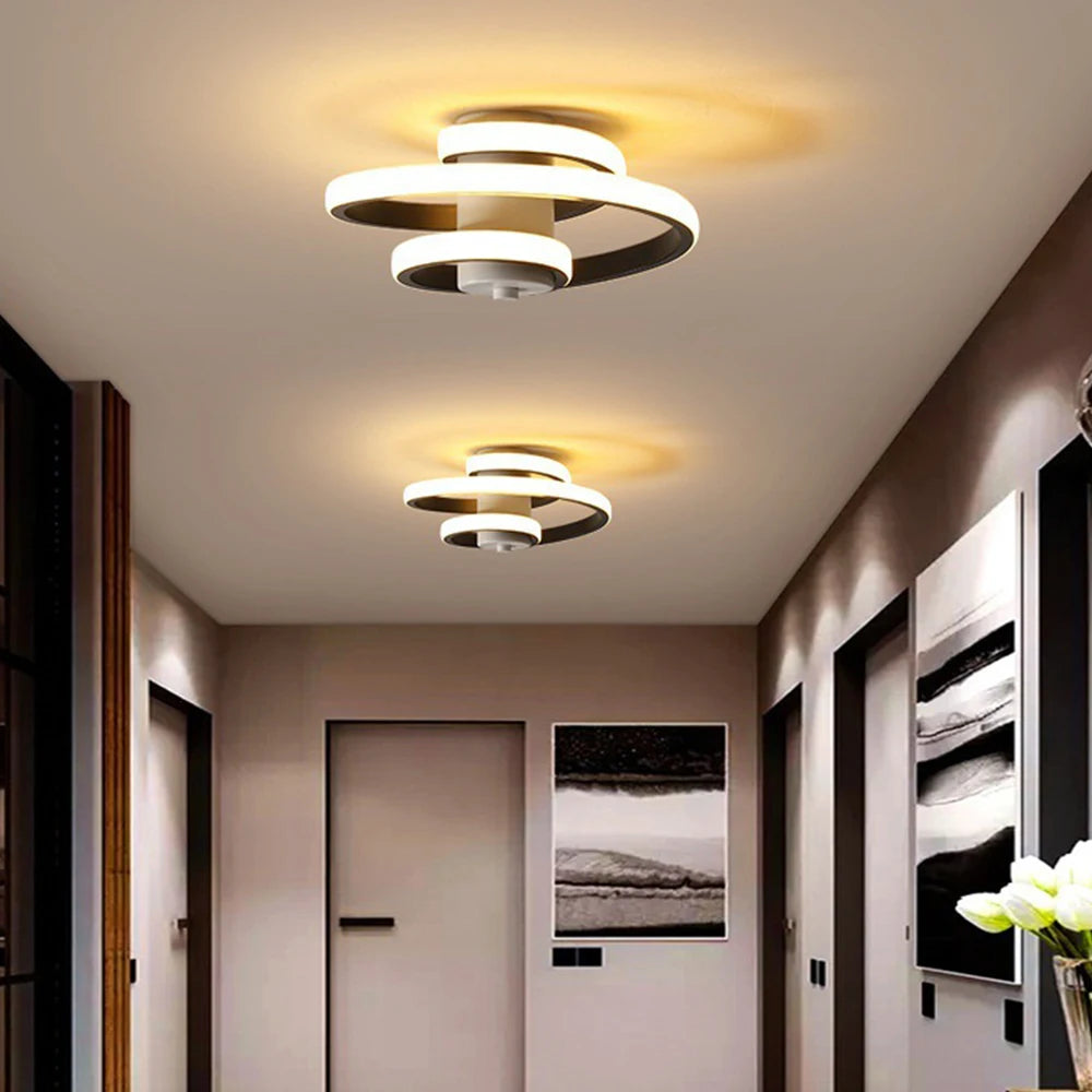 plafonnier led moderne en spirale pour un intérieur minimaliste - vue 2 sur 8