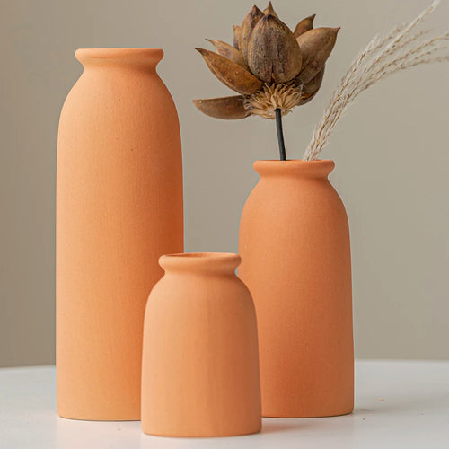 Ceramic Vase,Small Vases for Decor,Set 3 Modern Boho Vases for Flower Pampas,Fit for Living Room Desk Shelf Decor