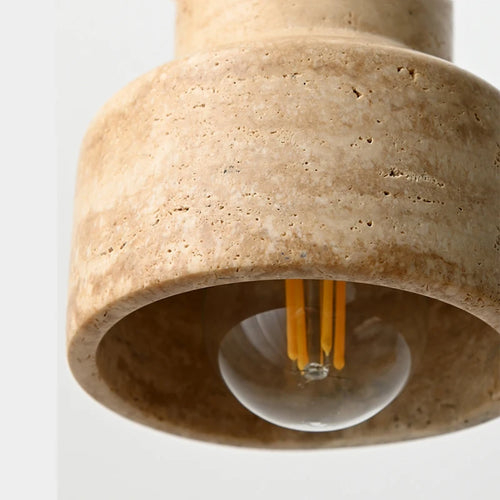 Suspension LED en marbre jaune - vue 7 sur 7